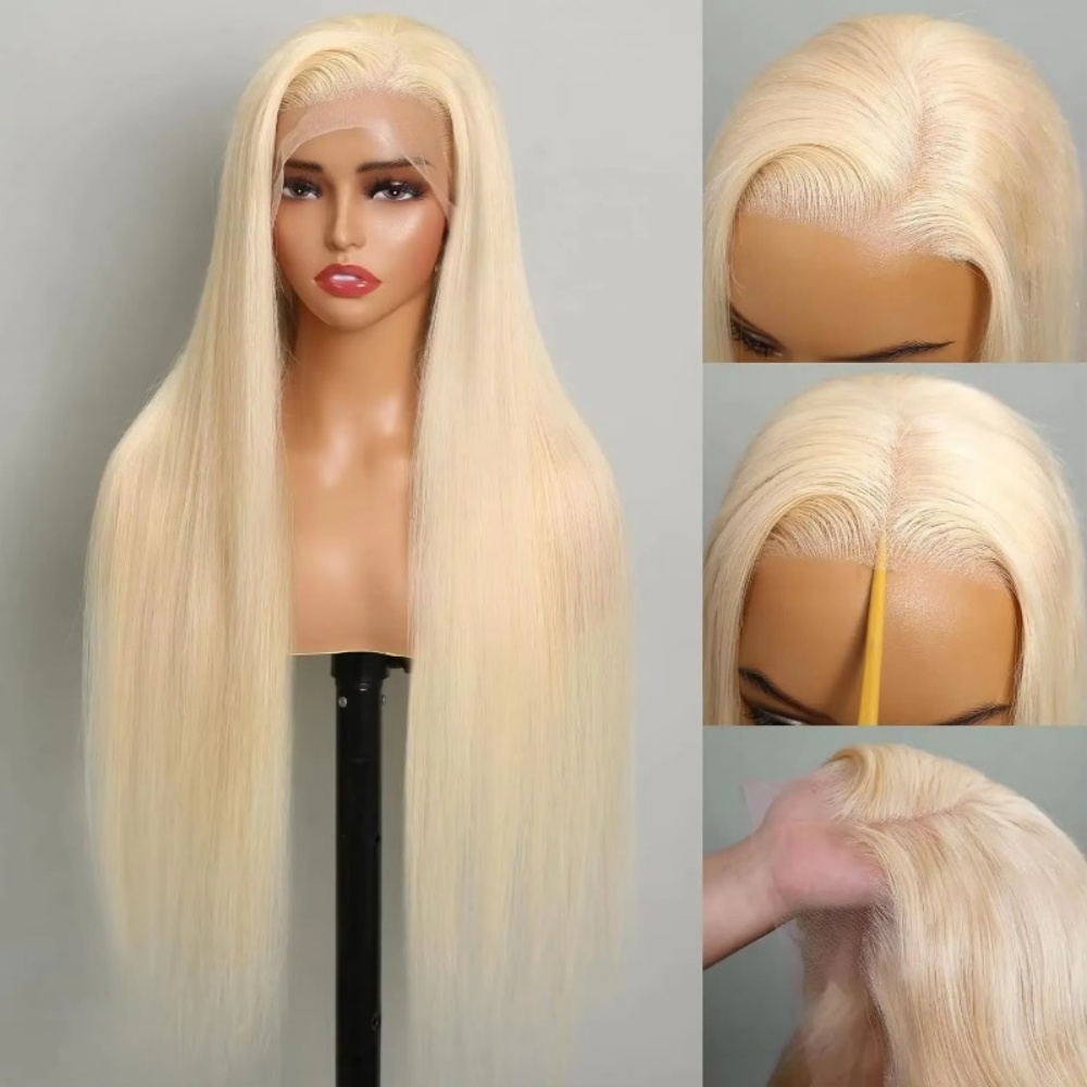 Lace Front Wig - 613 금발 인모 가발 HD 레이스