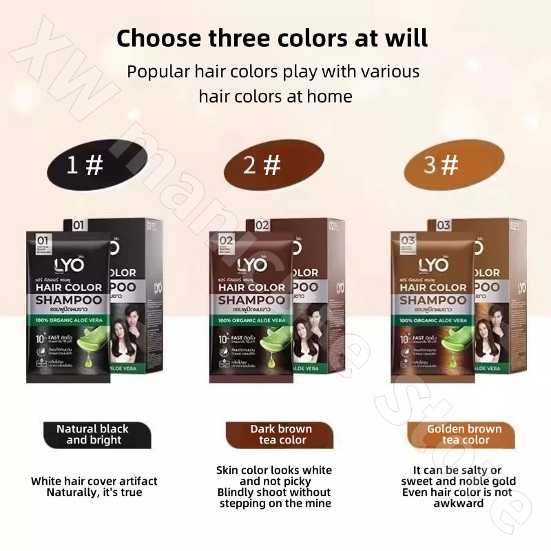 태국 LYO 천연 식물 세척, 염색 및 관리 3-in- - Hair Care Thailand 리뷰 및 가격