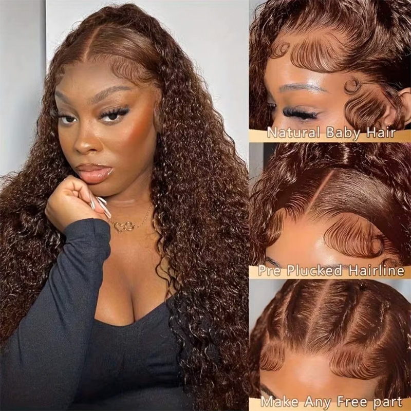 초콜릿 브라운 색상 220% 밀도 36인치 초콜릿 브라 - Lace Front Wig 리뷰 및 가격