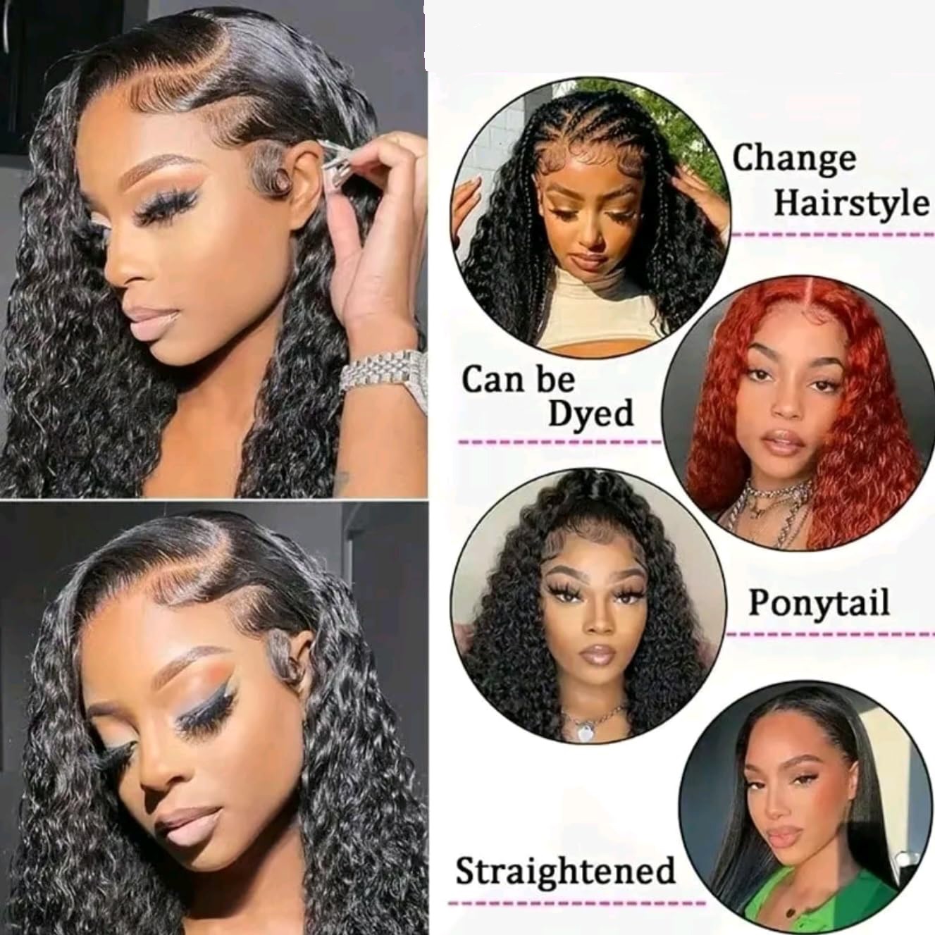 200 밀도 13x4 13x6 HD 투명 풀 레이스 프 - Lace Front Wig 리뷰 및 가격