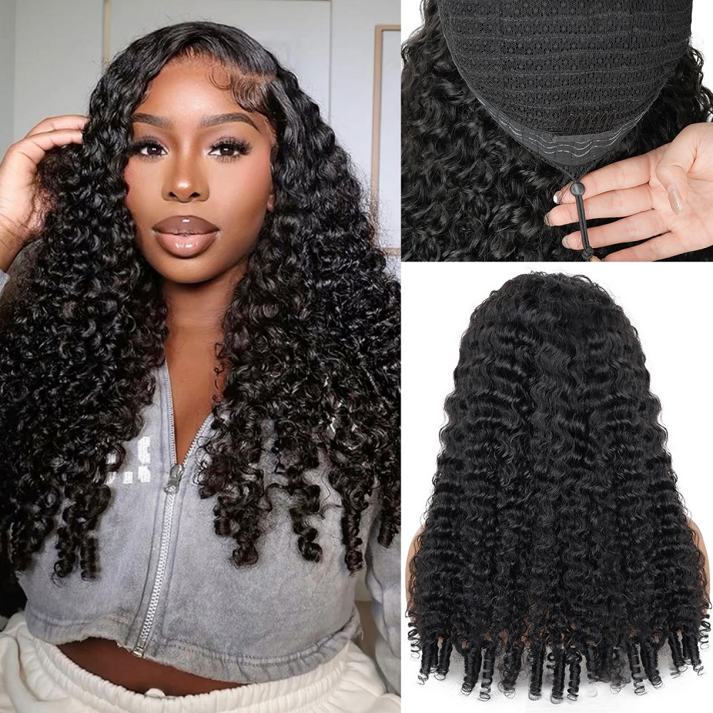 내추럴 컬러 버마산 곱슬 웨이브 글루리스 인모 가발 여 - Lace Front Wig 리뷰 및 가격