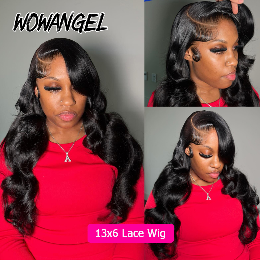 와우 엔젤 바디 웨이브 제트 블랙 250% 13x6 H - Lace Front Wig 리뷰 및 가격