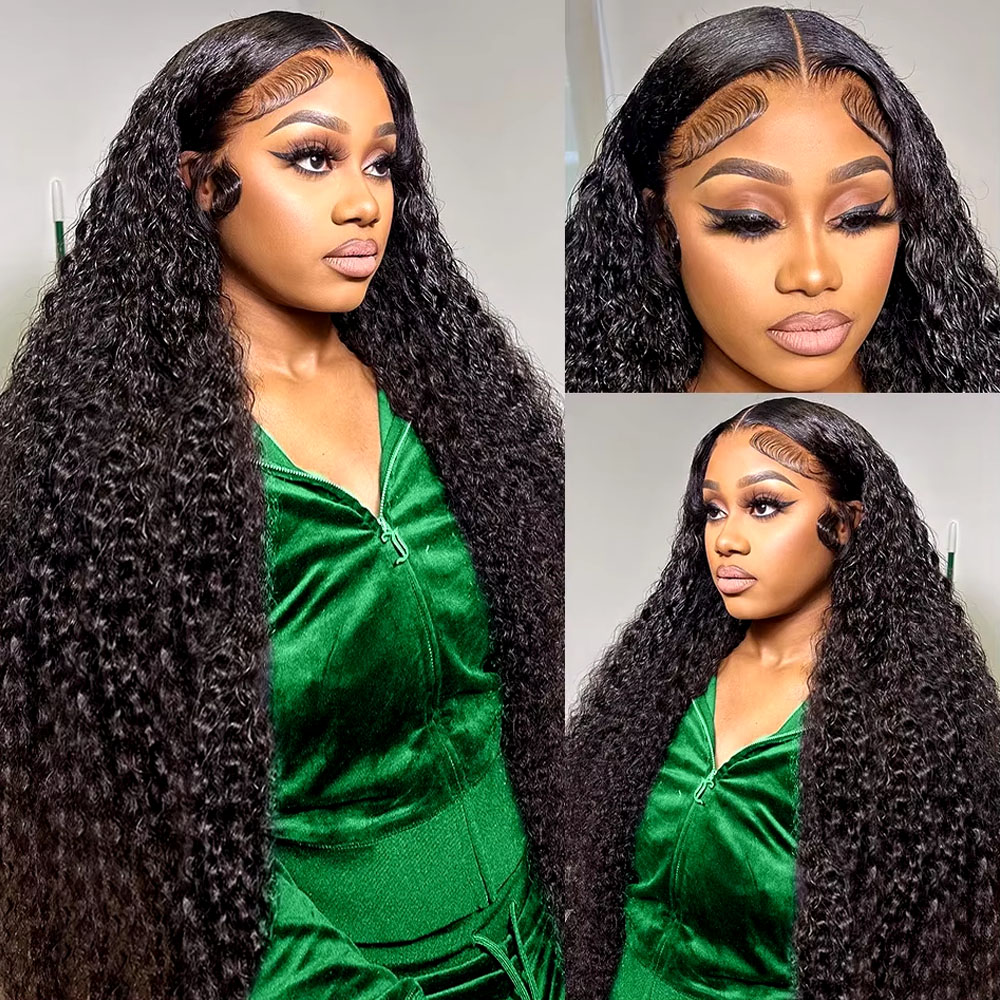 42인치 브라질산 버진 생인모 제리 곱슬 웨이브 13x - Lace Front Wig 리뷰 및 가격