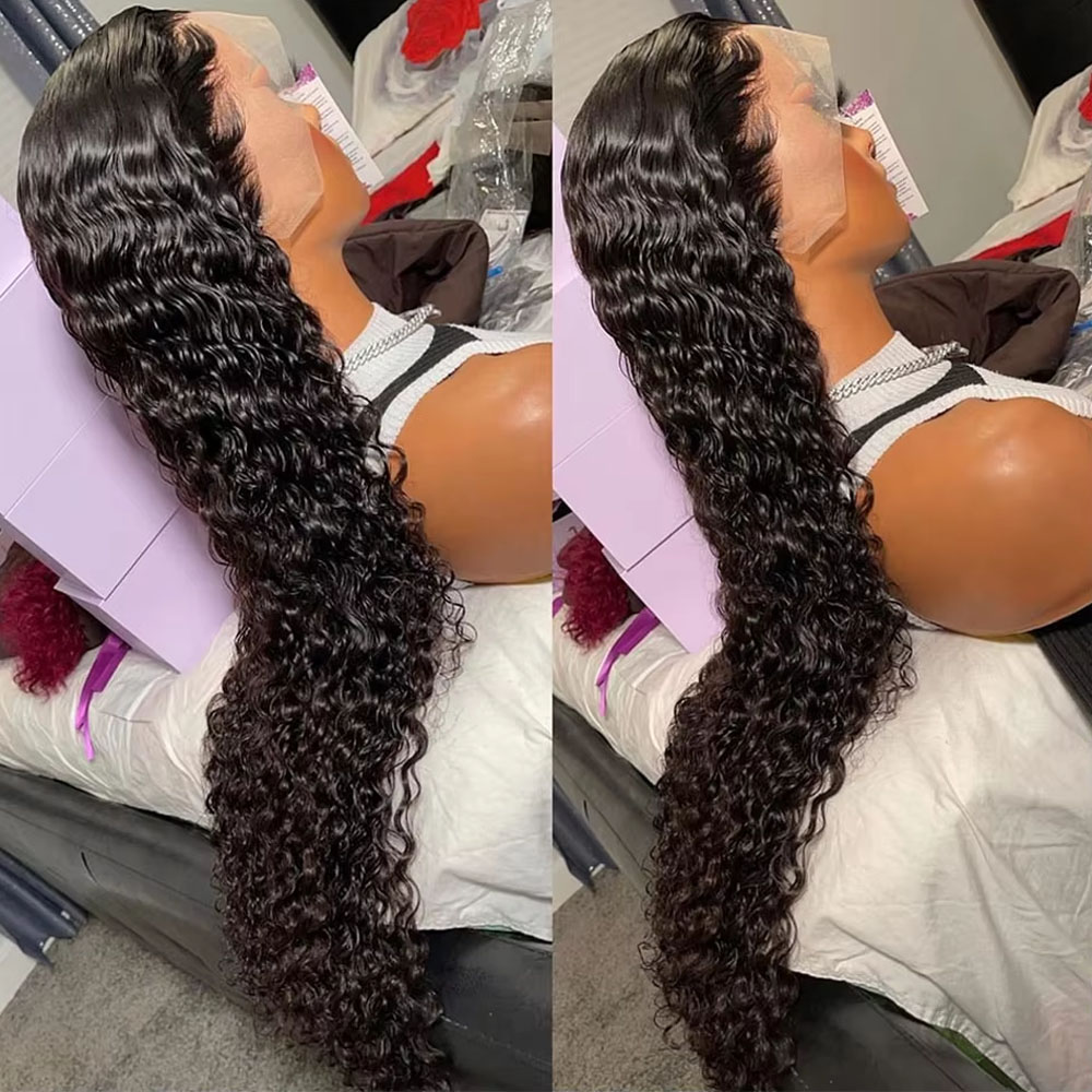 42인치 브라질산 버진 생인모 제리 곱슬 웨이브 13x - Lace Front Wig 리뷰 및 가격